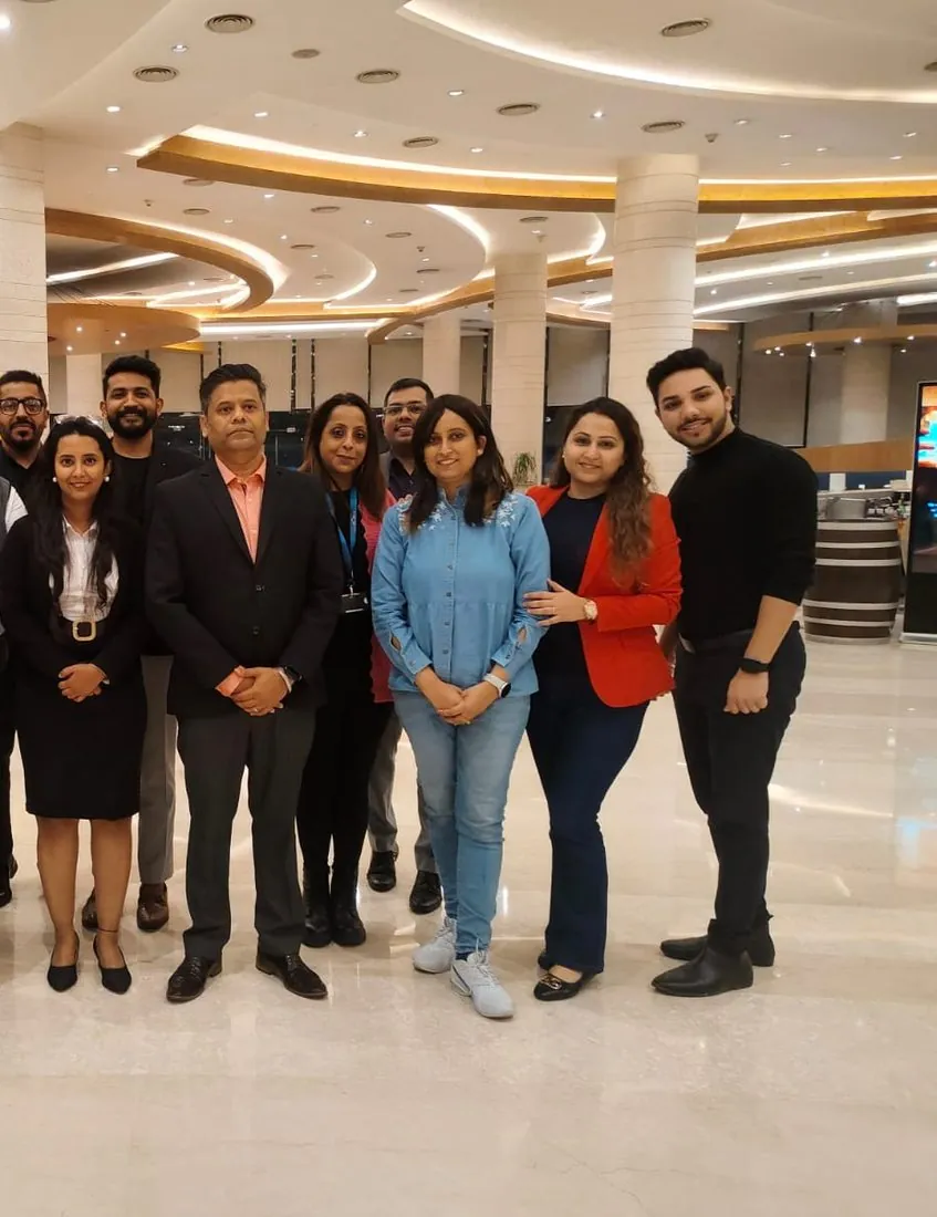 Corporate training session group photo